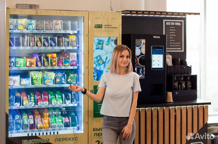 Кофеавтомат и снековый вендинговый автомат