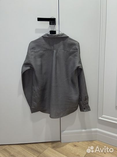 Льняная рубашка uniqlo женская