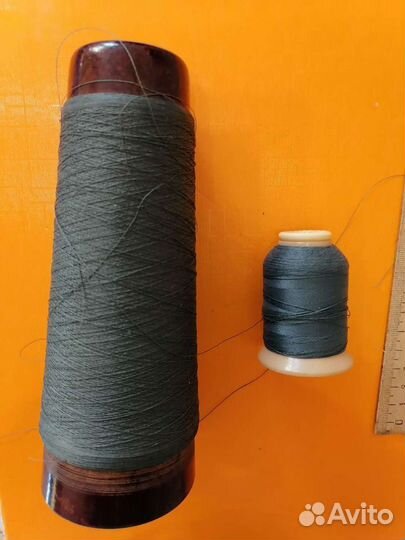 Нитки шелк, лавсан на больших бобинах СССР