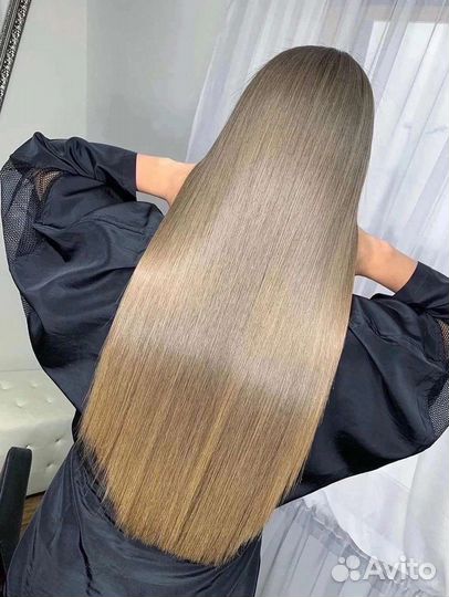 Кератиновое выпрямление волос