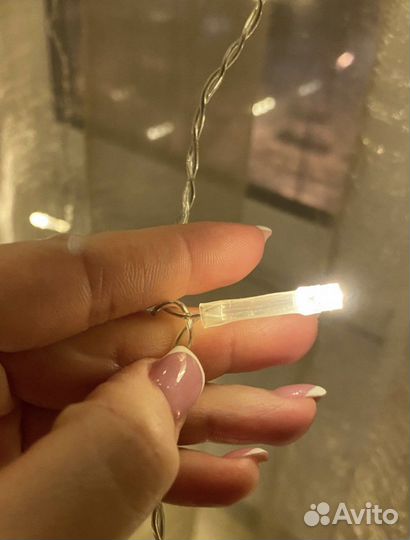 Гирлянда штора 3*3м + удлинитель