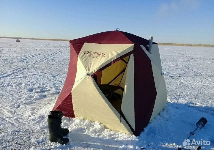 Продаю зимнюю рыболовную палатку Снегирь 3Т с пола