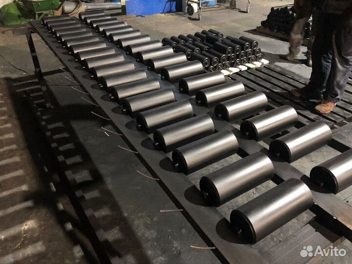 Ролики конвейерные обрезиненные