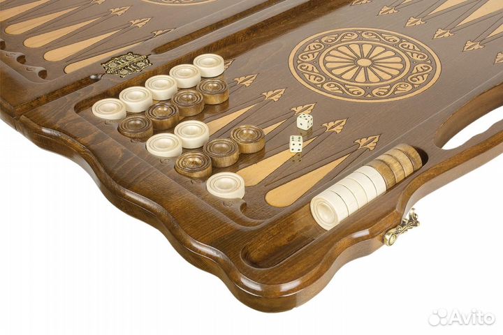 Нарды и шашки резные Киммерийские 61 х 62 см бук Армения 62402