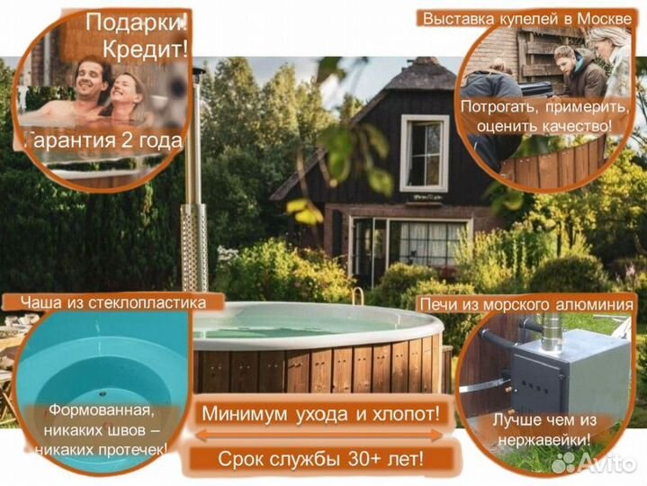 Купель композитная с подогревом N8546V/6