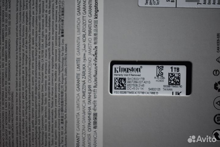 SSD диск 1 TB KC 600 Kingston 2,5