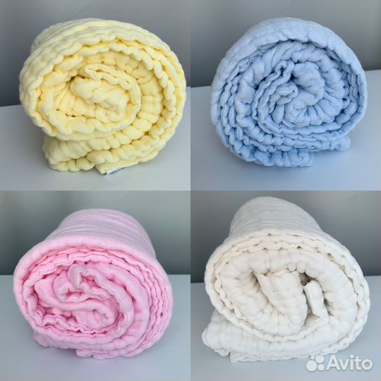 Муслиновые пеленки новые 100*100 плед полотенце