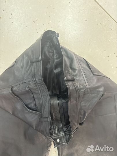 Брюки мужские из натуральной кожи -50-52