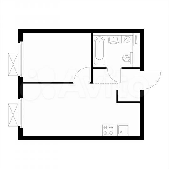 1-к. квартира, 32,1 м², 8/25 эт.