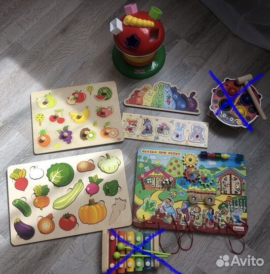 Развивающие игрушки для малышей деревянные