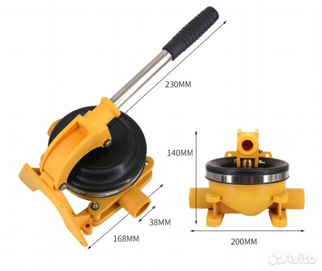 Диафрагменный ручной насос для лодки, катера