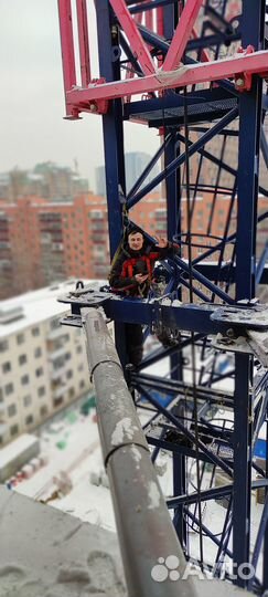 Аренда крепления башенного крана (пристежки)