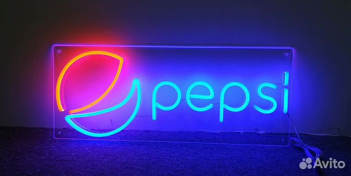 Неоновая надпись с картинками