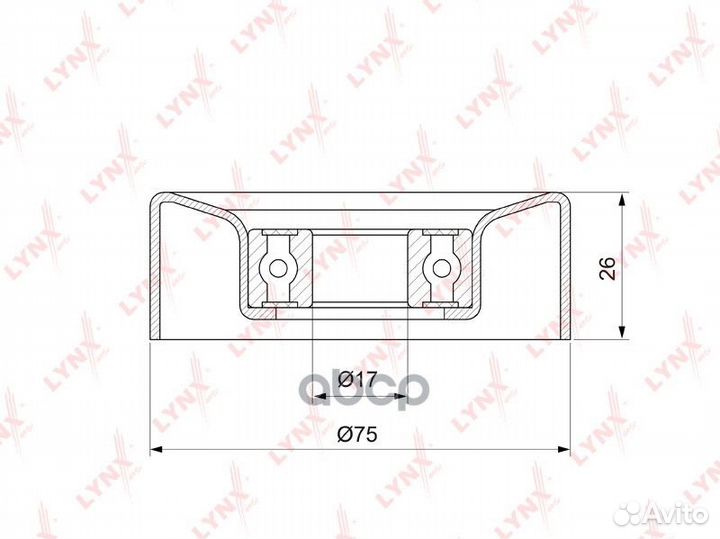 Ролик обводной приводного ремня PB7226 lynxauto