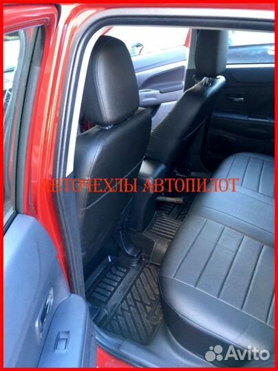 Чехлы Автопилот Mitsubishi ASX из экокожи чёрные