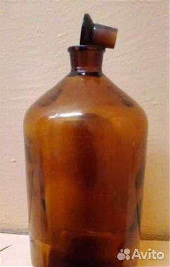 Бутылка коричневого стекла, СССР, 5 литров