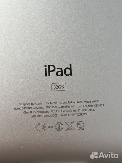 Планшет Apple iPad 32Gb Wi-Fi + Cellular MD367RS