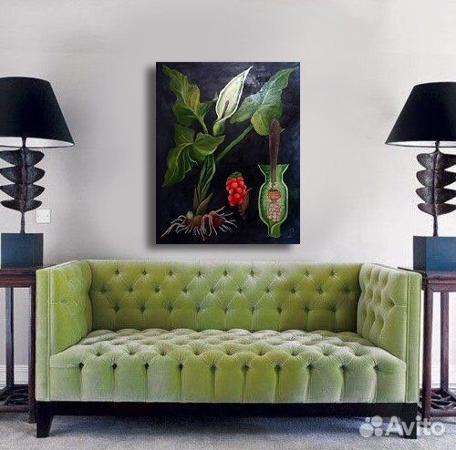 Картина «Аронник», масло, холст