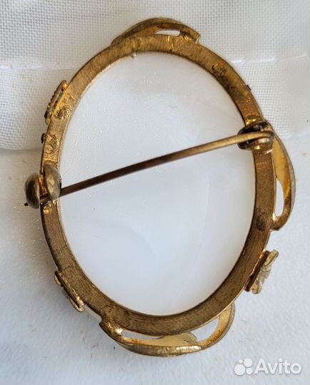 Шикарная брошь камея, период СССР