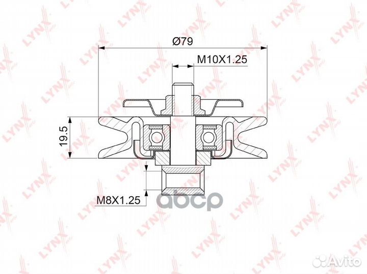 Ролик натяжной приводного ремня nissan YD22DD#