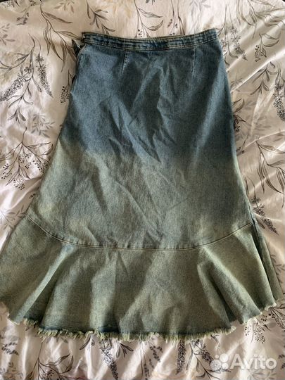 Джинсовая юбка xxl misswan