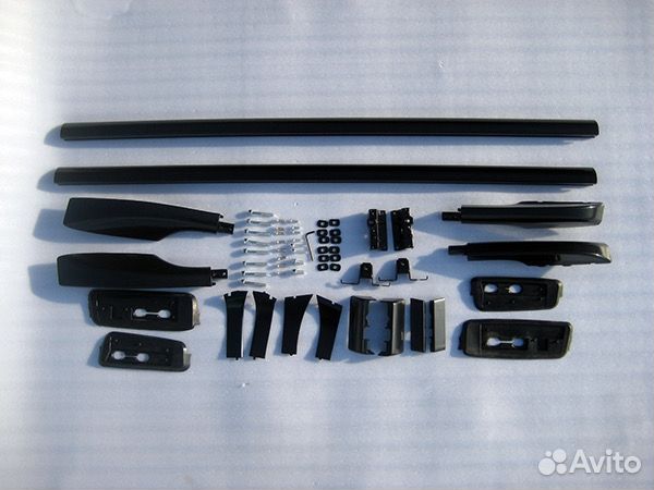 Prado 150 Продольные рейлинги Черные F5QD3