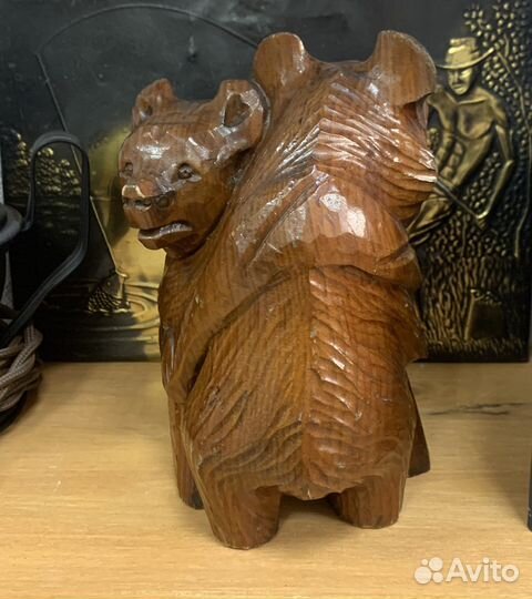 Медведи статуэтка дерево, ручная работа СССР