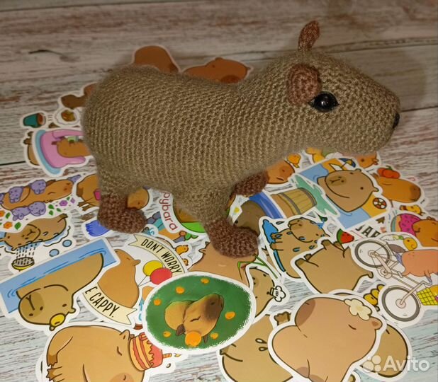 Капибара игрушка вязаная