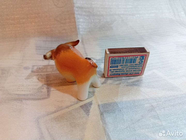 Бык лфз, статуэтка фарфоровая