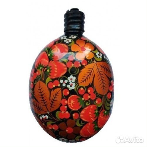 Фляга армейская СССР сувенирная В росписи хохлома