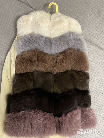 Меховая жилетка из песца