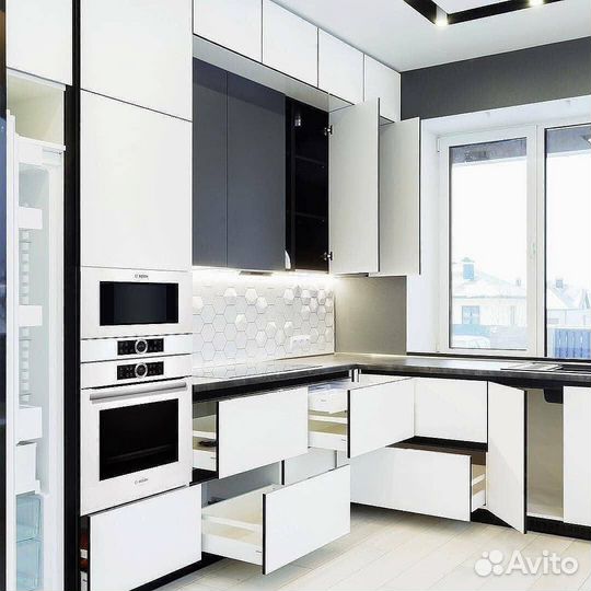 Угловые, прямые кухни на заказ в Москве