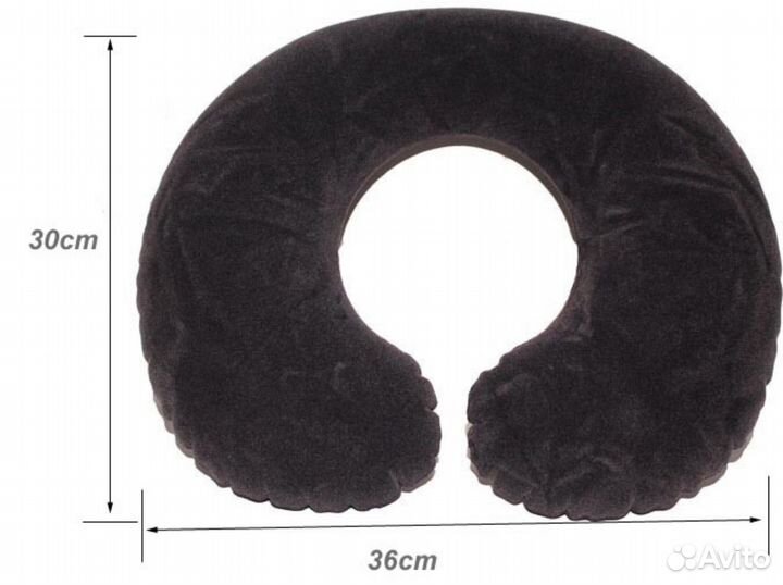 Подушка туристическая,36х30х10см, intex 68675