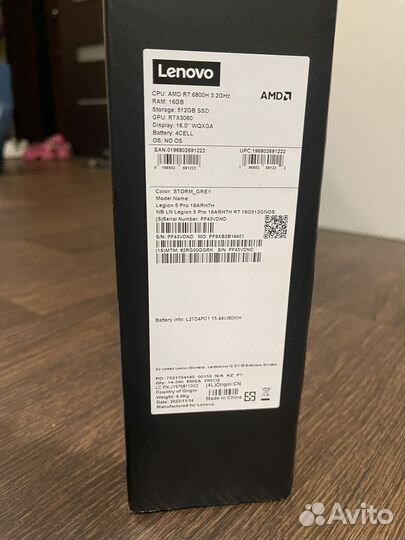 Lenovo legion 5 pro r 7 6800h rtx 3060 гарантия