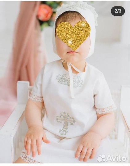 Крестильное платье и чепчик