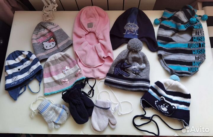 Шапки варежки