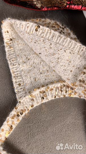 Шапка чепчик золотые паетки