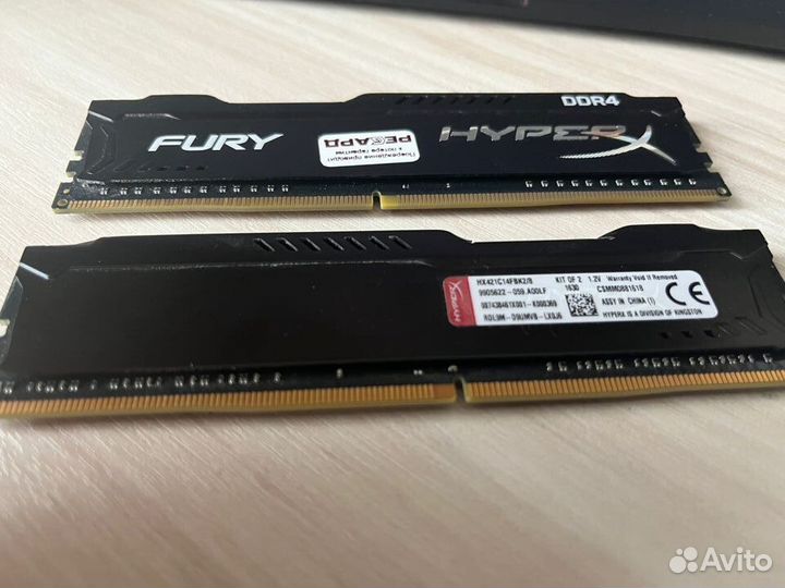 Оперативная память HyperX fury ddr4 2х4GB