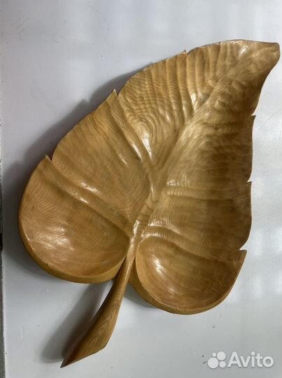 Лист из дерева, для интерьера, поднос под фрукты