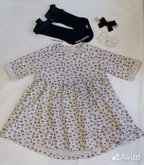 Новые платья 80,86,92 и шапочки 48 размер