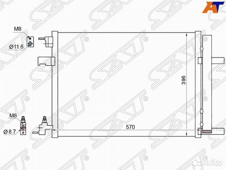 Радиатор кондиционера Opel Astra J