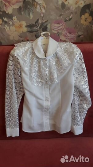 Блузка белая для девочек