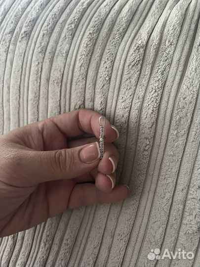 Подвеска из белого золота с фианитами