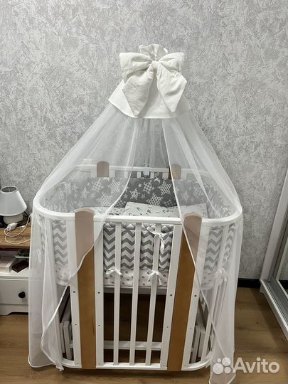 Балдахин с держателем и бортики в кровать