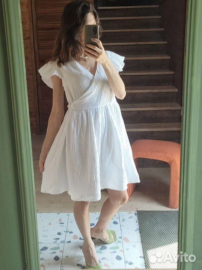 Платье муслин на запах женское 42-44