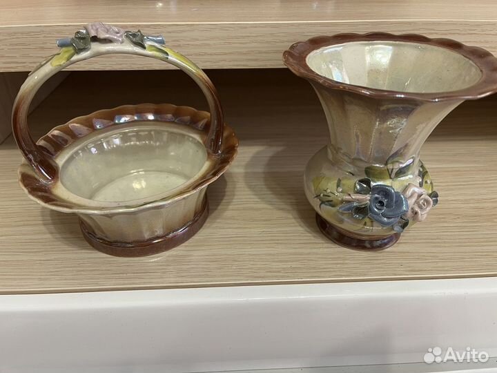 Сервиз чайный с лепниной цветами СССР