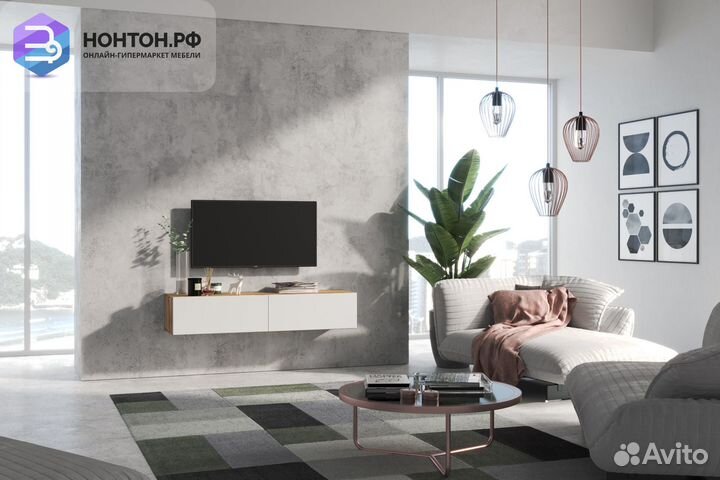 Тв-тумба somero дуб вотан / белый