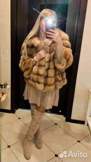 Шуба из меха куницы