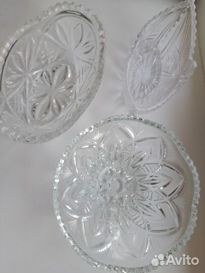 Ваза, салатница хрустальная СССР