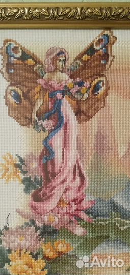 Картина вышитая крестом Фея цветов